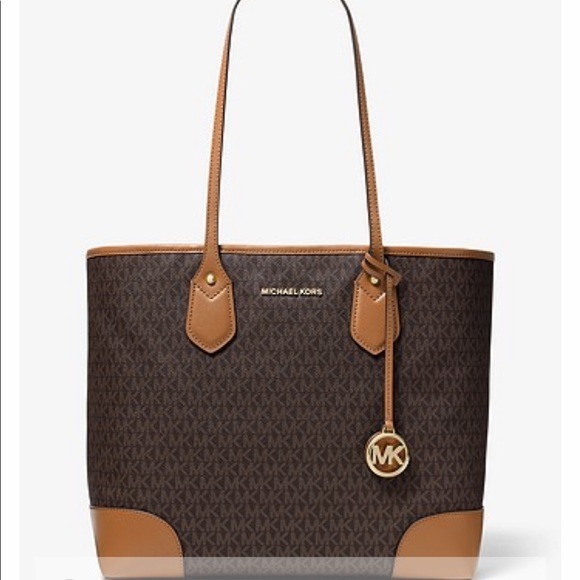 New Michael Kors Eva Large Logo Tote Bag - Picture 5 of 12